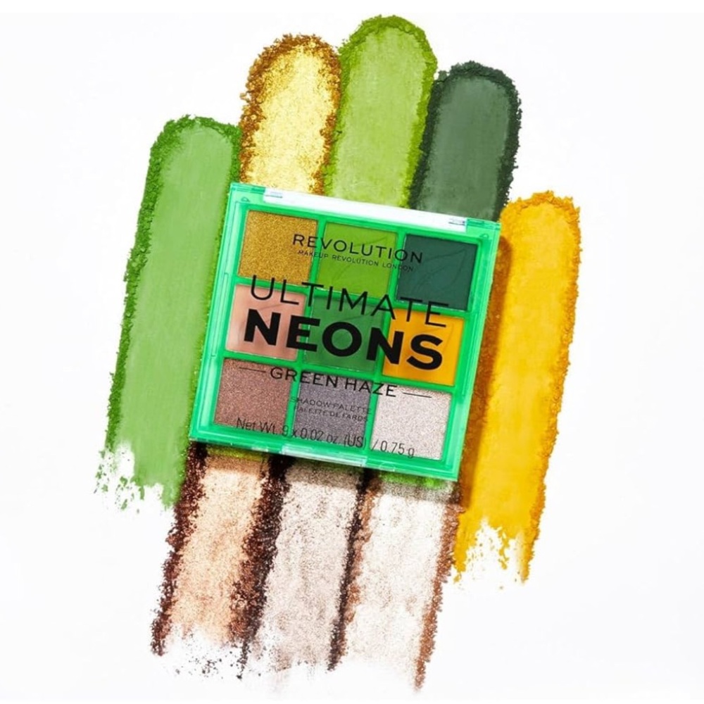 Revolution Green Haze Neon Eyeshadow Palette - Picture 3 of 4